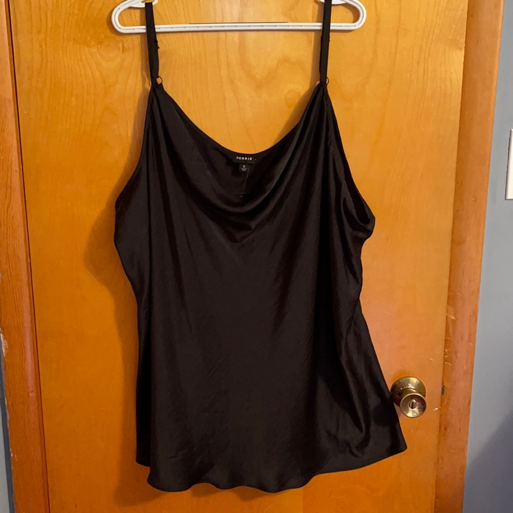 Torrid Black Cow Neck Tank Top